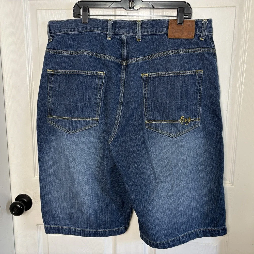 Phat Farm Jean Shorts Size 40 Hip Hop Baggy Cargo Denim Jorts Deadstock 90s Y2K